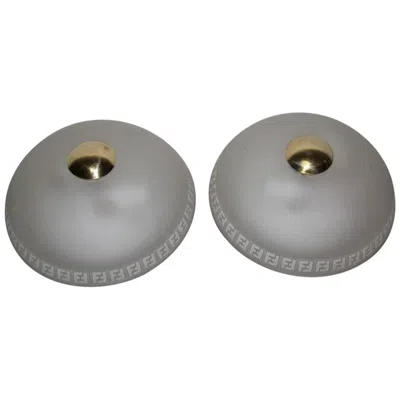 Pre-owned Fendi Elegant And Chic Pair Sconces  Design, 1970 In Transparent