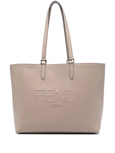 Fendi Elegant Leather Shopping Handbag For Men In Cordapalld