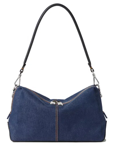Fendi Elegant Mini Bag With Zip Fastening - 19 Cm X 28 Cm In Blue