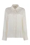 Fendi White Silk Pattern Shirt In White