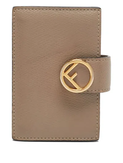 Pre-owned Fendi Elite Accordion Leather Card Case