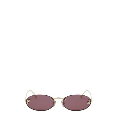 FENDI FENDI EYEWEAR OVAL FRAME SUNGLASSES