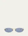Fendi Fe4075us 30v Sunglasses In Shiny Endura Gold  Blue