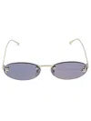 Fendi Eyewear Round Frame Sunglasses In 30v - Black