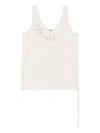 Fendi Embellished Tank Top In Neutral
