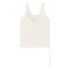 Fendi Sleeveless Embroidered Scoop Neck Top In Neutral