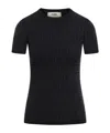 Fendi Cutwork Logo T-shirt In Black