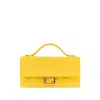 Fendi Embossed Handle Chain Wallet In Yellow