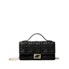 Fendi Embossed Handle Wallet In Black