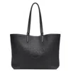 Fendi Roma Logo Embossed Shopper Bag In Black