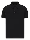 Fendi Embossed-logo Piqué Polo Shirt In Blue