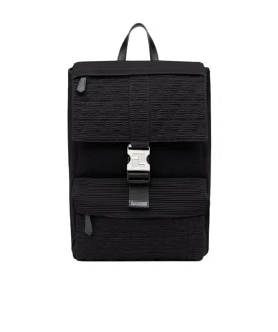 Fendi Embossed Monogram Backpack In Black