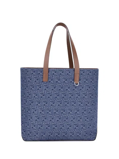 Fendi Embroderied Denim Tote Bag