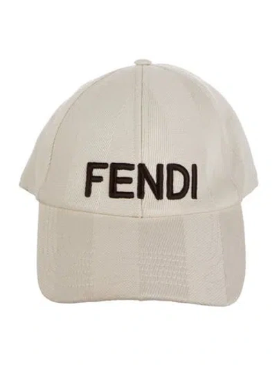 Pre-owned Fendi Embroidered Baseball Cap In Brown