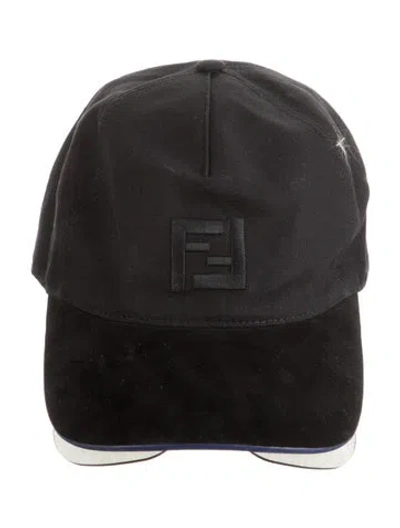 Pre-owned Fendi Embroidered Baseball Hat In Black
