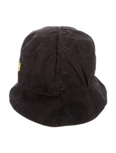 Pre-owned Fendi Embroidered Bucket Hat In Black