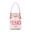Fendi Ivory Fabric Mini Mon Tresor Bucket Bag In White