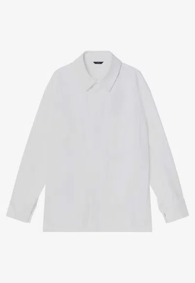 Fendi Embroidered Buttoned Shirt In White