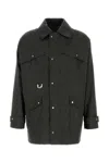 Fendi Embroidered Canvas Jacket For Men In Green
