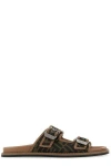 Fendi Embroidered Canvas  Feel Slippers