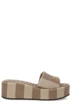 Fendi Flatform Canvas Slide In Brown