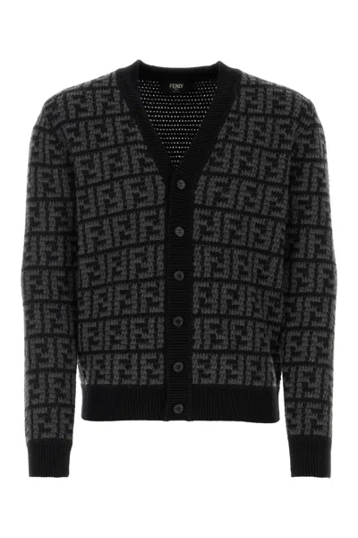 FENDI EMBROIDERED CASHMERE CARDIGAN