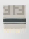Fendi Embroidered Cotton Blend Beach Towel