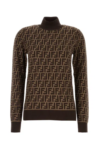 FENDI EMBROIDERED COTTON SWEATER