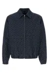 Fendi Embroidered Denim Bomber With Elastic Cuffs