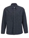 Fendi Giubbino In Denim Ricamato Uomo In Blue