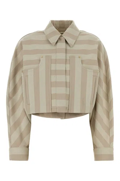 FENDI FENDI EMBROIDERED DRILL JACKET FOR WOMEN