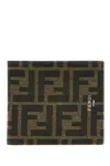 Fendi Ff Jacquard Fabric Bi-fold Wallet Accessories In F0l3t