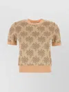 Fendi Embroidered Floral Pattern Viscose Sweater In Neutral