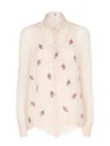Fendi Georgette Top With Rhinestones And Sequins Embroidery In Multi