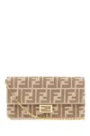 Fendi Embroidered Jacquard Baguette Wallet In Dove