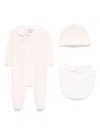 Fendi Embroidered-logo Babygrow Set In Pink