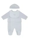 Fendi Light Blue Babygrow Set For Baby Boy With Ff In Blue