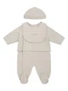 Fendi Embroidered-logo Babygrown Set In Neutrals
