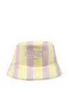 Fendi Embroidered-logo Bucket Hat In Pink