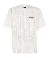 Fendi Embroidered-logo Cotton T-shirt In White