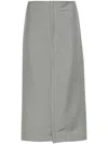 Fendi Light Grey Mohair Blend Skirt In Grey