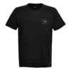 Fendi Embroidered Logo-patch Cotton T-shirt In Black