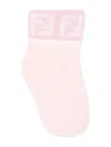 Fendi Embroidered Logo Ribbed Socks (set Of Five) In Pink