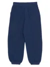 Fendi Embroidered-logo Trousers In Blue