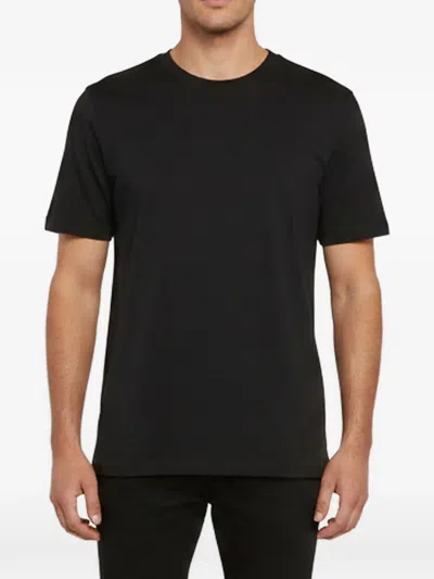 Pre-owned Fendi Embroidered Logo T-shirt In Black