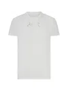 Fendi Cotton Crew Neck T-shirt With Tonal Embroidered Lettering In White