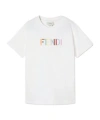 Fendi Embroidered Logo-patch T-shirt In Multi