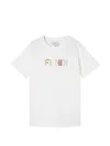 Fendi Embroidered Logo-patch T-shirt In White