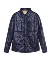 Fendi Embroidered Padded Jacket In Blue