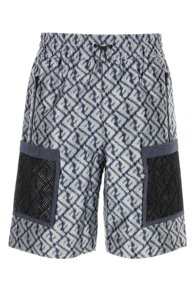 Fendi Embroidered Polyester Bermuda Shorts